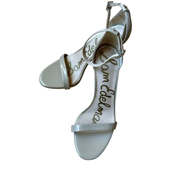 Like new Sam Edelman Patti  nude patent leather strappy heels sz 8.5 - Picture 5 of 10